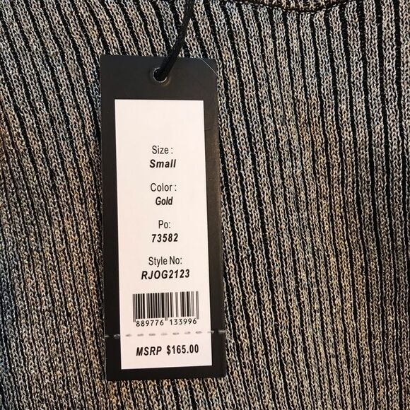 Romeo & Juliet Ribbed Bodycon Gold Maxi Dress Sz S - Picture 8 of 8